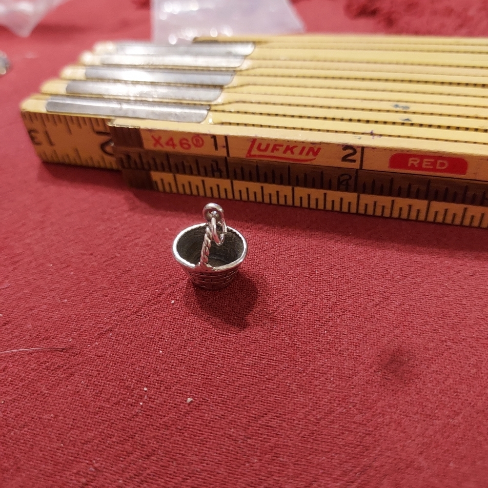 Retired James Avery Silver Basket Charm